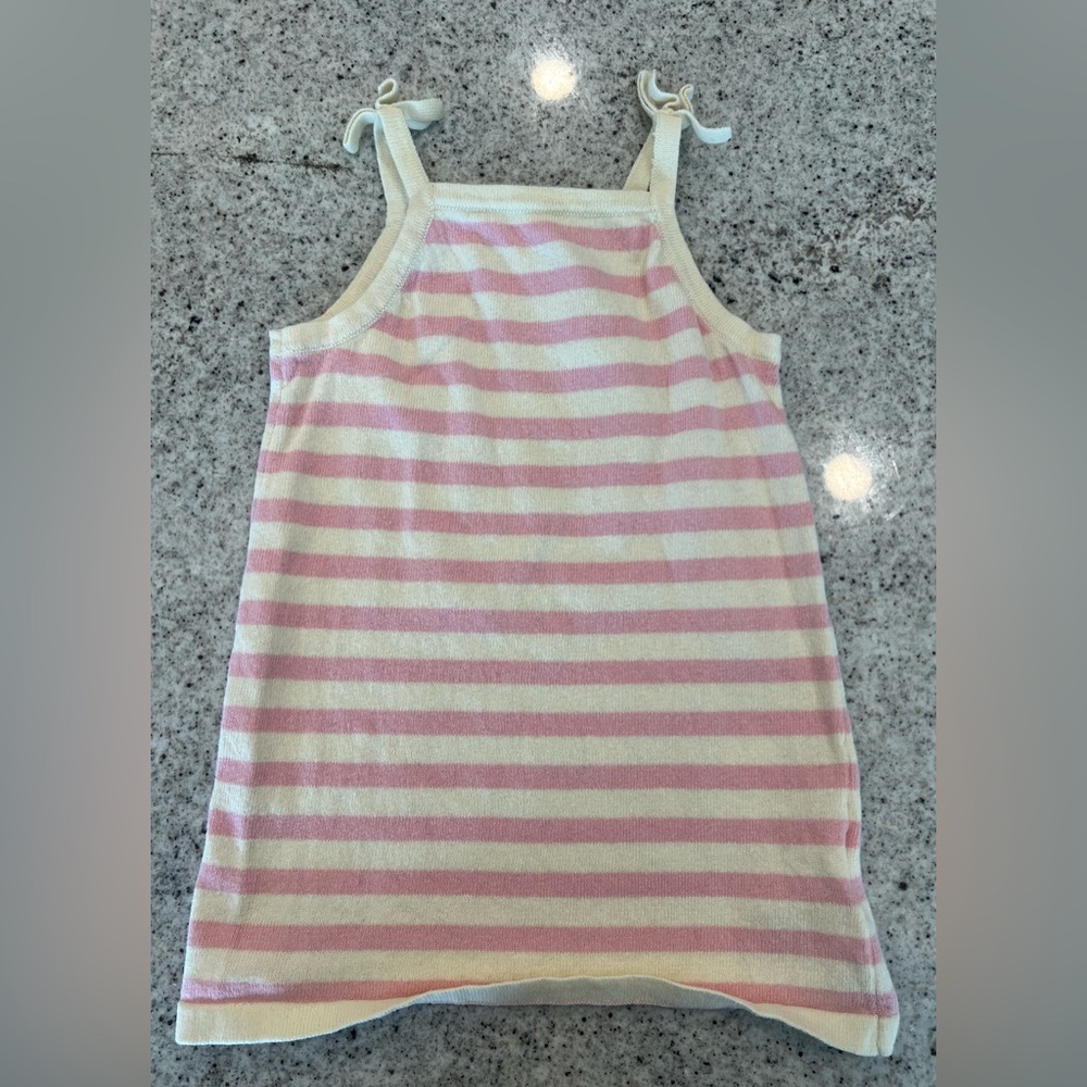 H&M Striped Pink and Cream Baby Dress 12 Months
